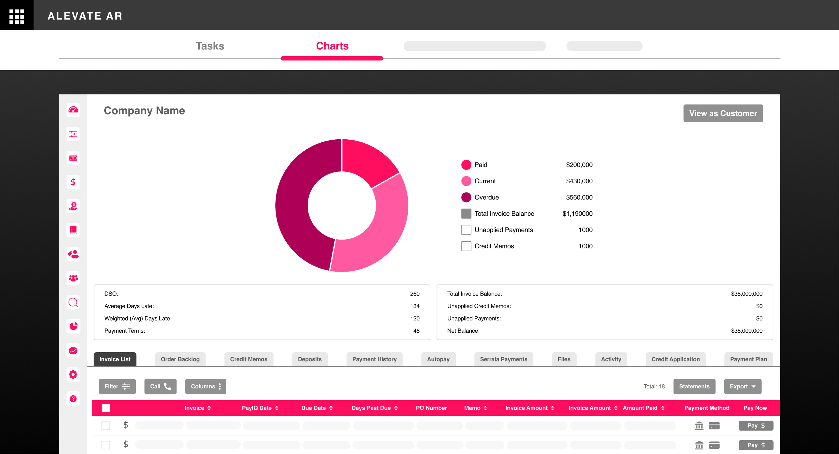 screenshot of Alevate AR